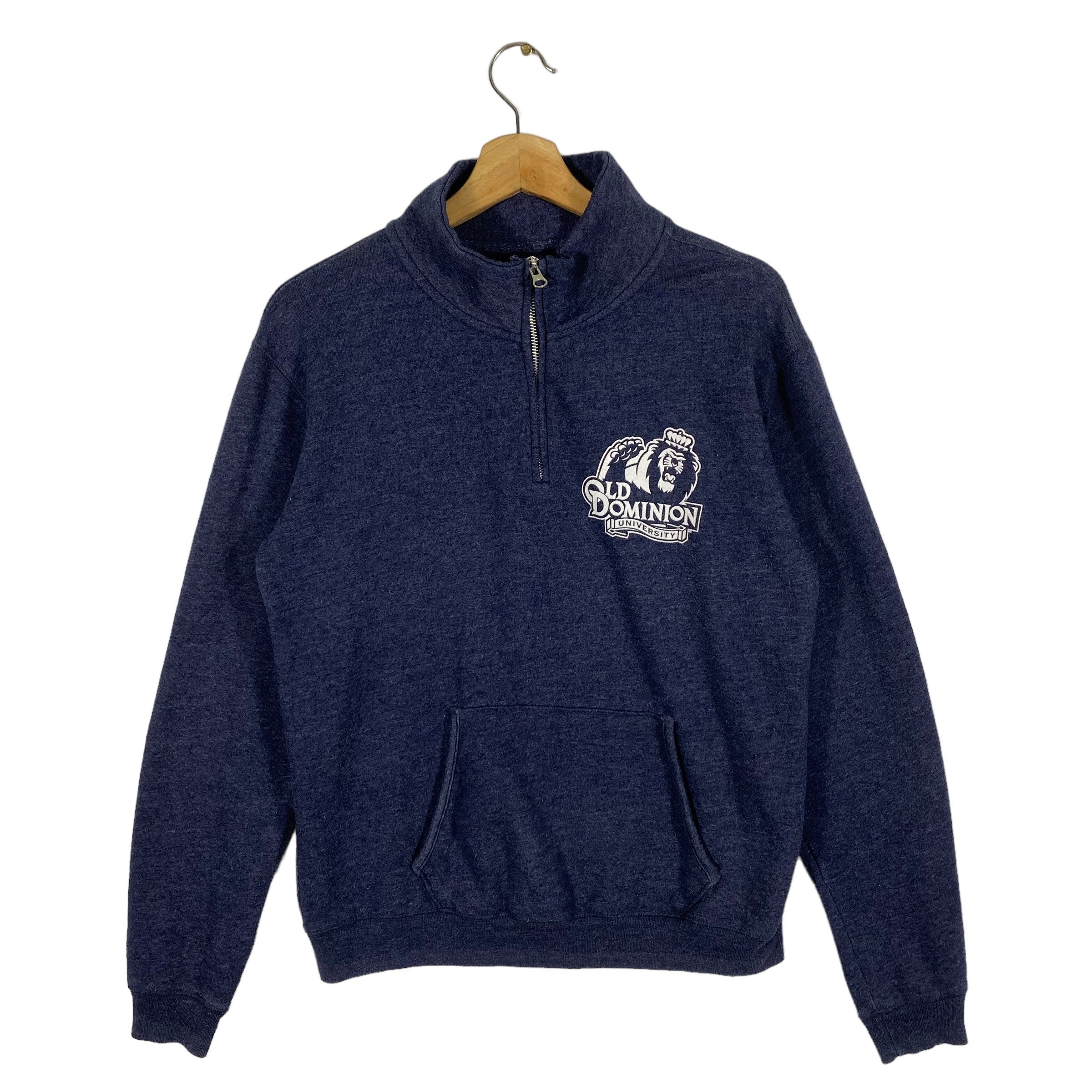 Vintage Old Dominion University Half Zip Sweatshirt S Size Grey Colour Etsy