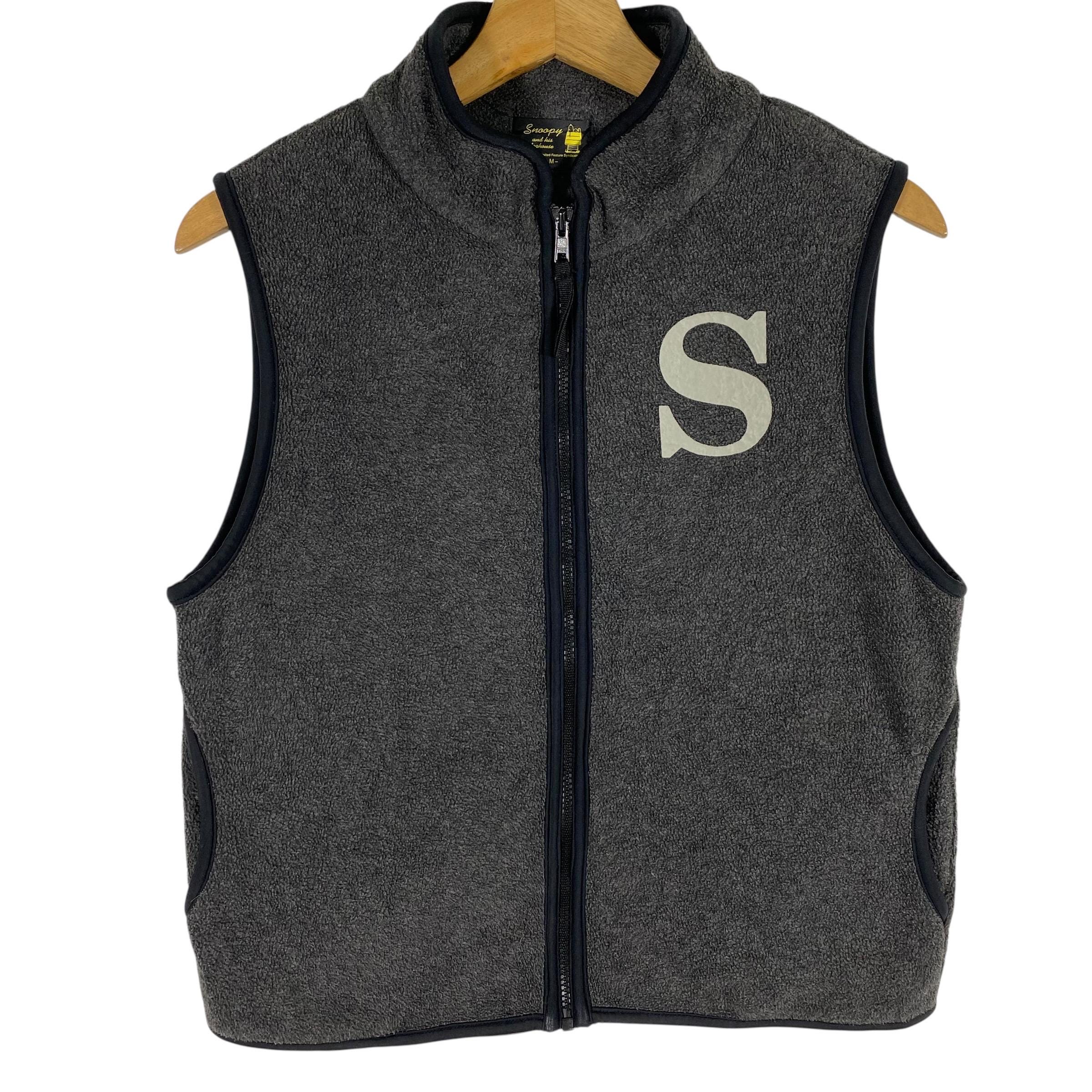 ヴィンテージ ピーナッツ スヌーピー フリースベスト Mサイズ グレー