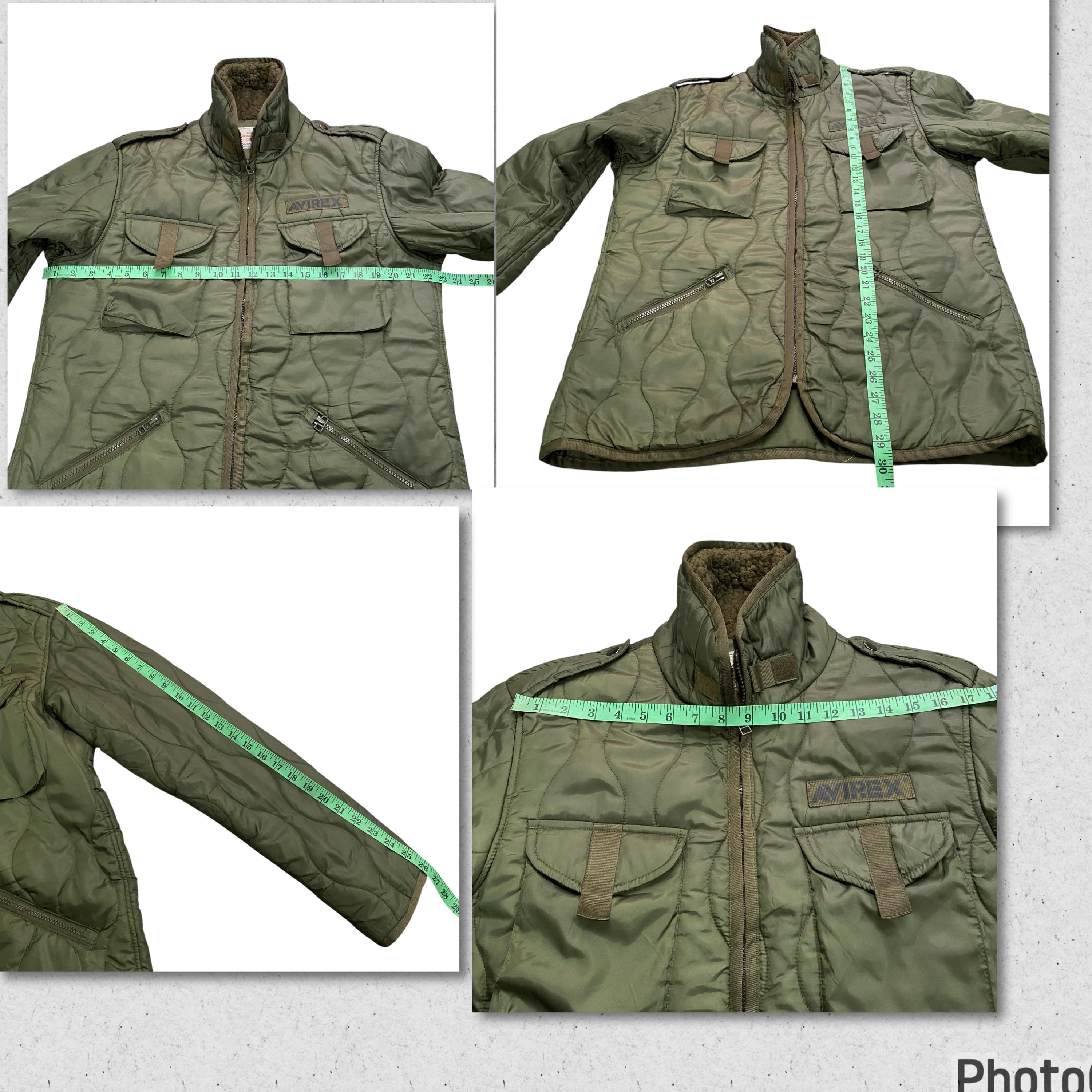 Vintage Avirex Quilted Zipper Jacket L Size Green Army Colour - Etsy