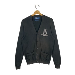 Vintage Polo Ralph Lauren Cardigan M Size Black Colour