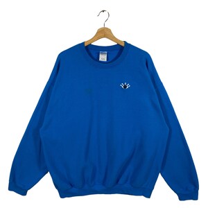 Vintage Bowling Stickerei Kleines Logo Sweatshirt XL Größe Blaue Farbe