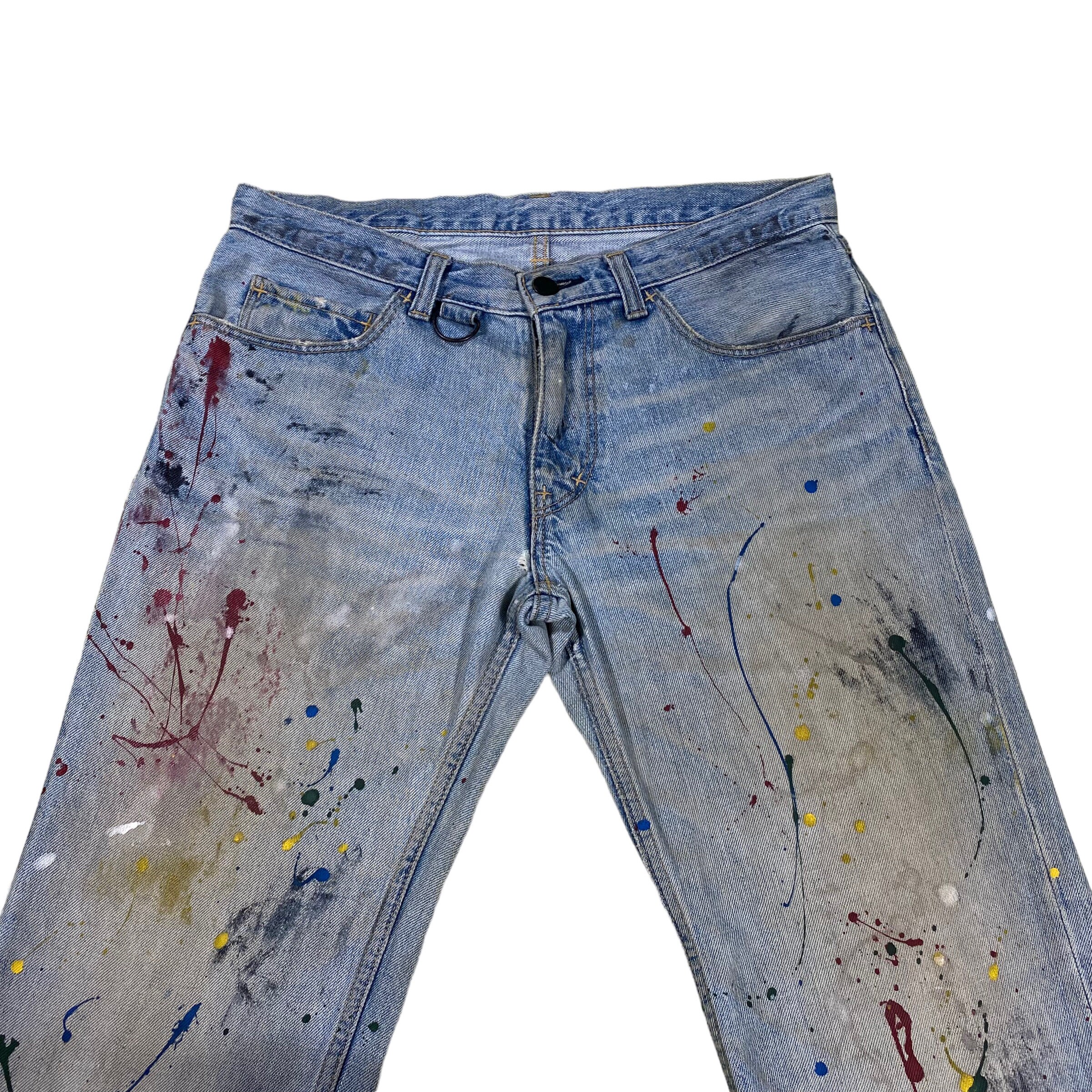 SS06 Number Nine Painted D-ring Crying Heart Pain Denim SS06 Number Nine Painted D-ring Crying Heart Pain Denim