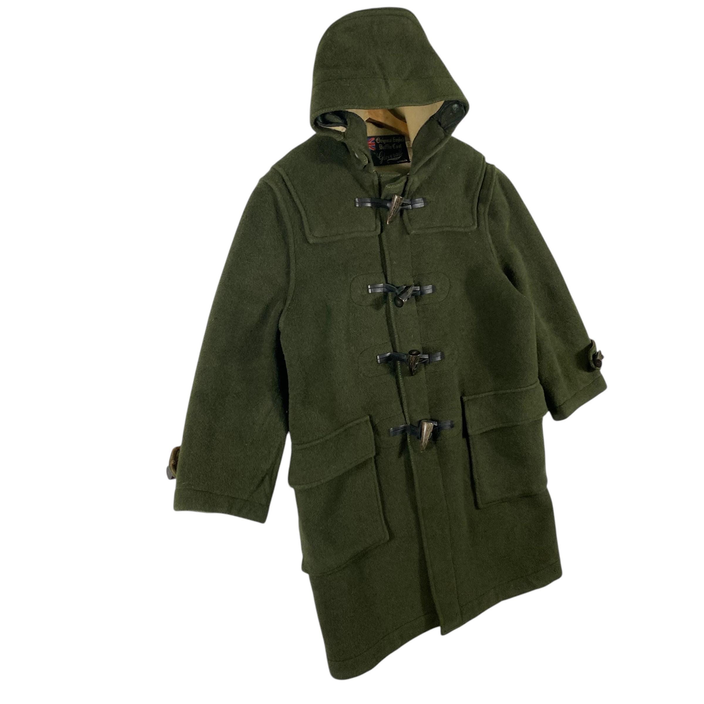 Vintage Gloverall Duffle Coat Toggle Button Size 34 (M) Green