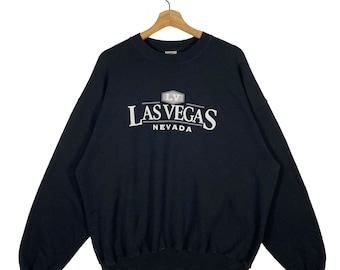 Vintage Las Vegas Nevada Sweatshirt XL Size Black Colour