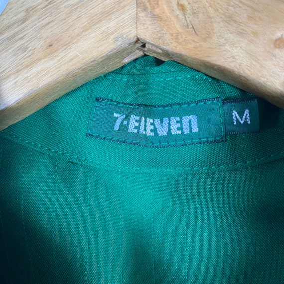 Vintage 7 Eleven Long Sleeve Shirt Zipper Collar … - image 7