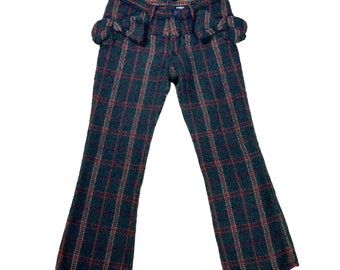 Vintage Junya Watanabe Comme Des Garcons Bow Design Wool Pants M Size Green Colour