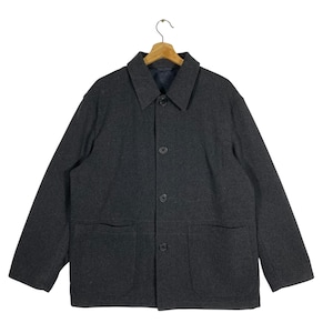 Christophe Lemaire X Japanese Brand Chore Button Jacket L Size Grey Colour