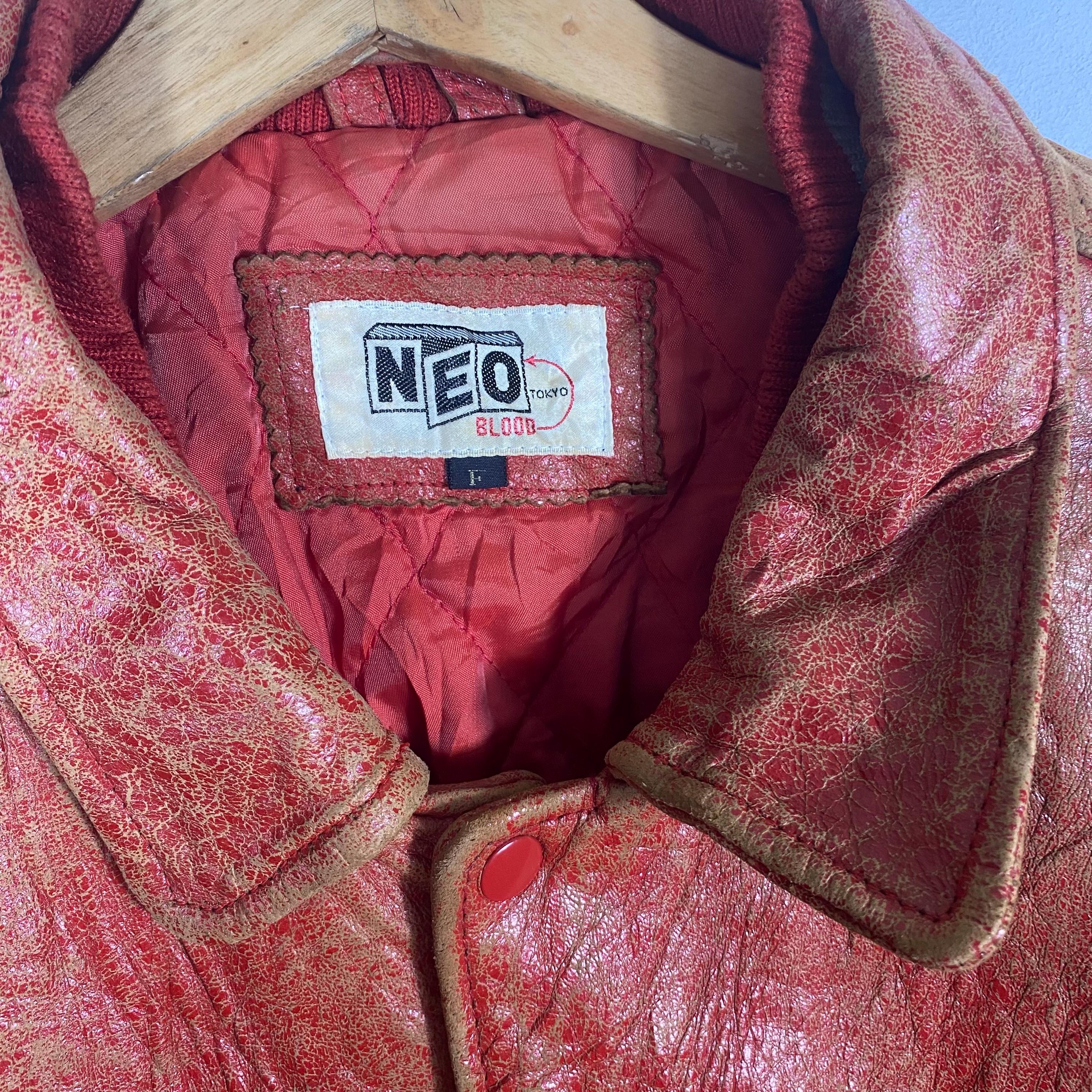 ジャケット・アウター archive Neo blood tokyo stadium jacket Vintage Neo Blood Tokyo Leather Jacket Button/zipper F Size