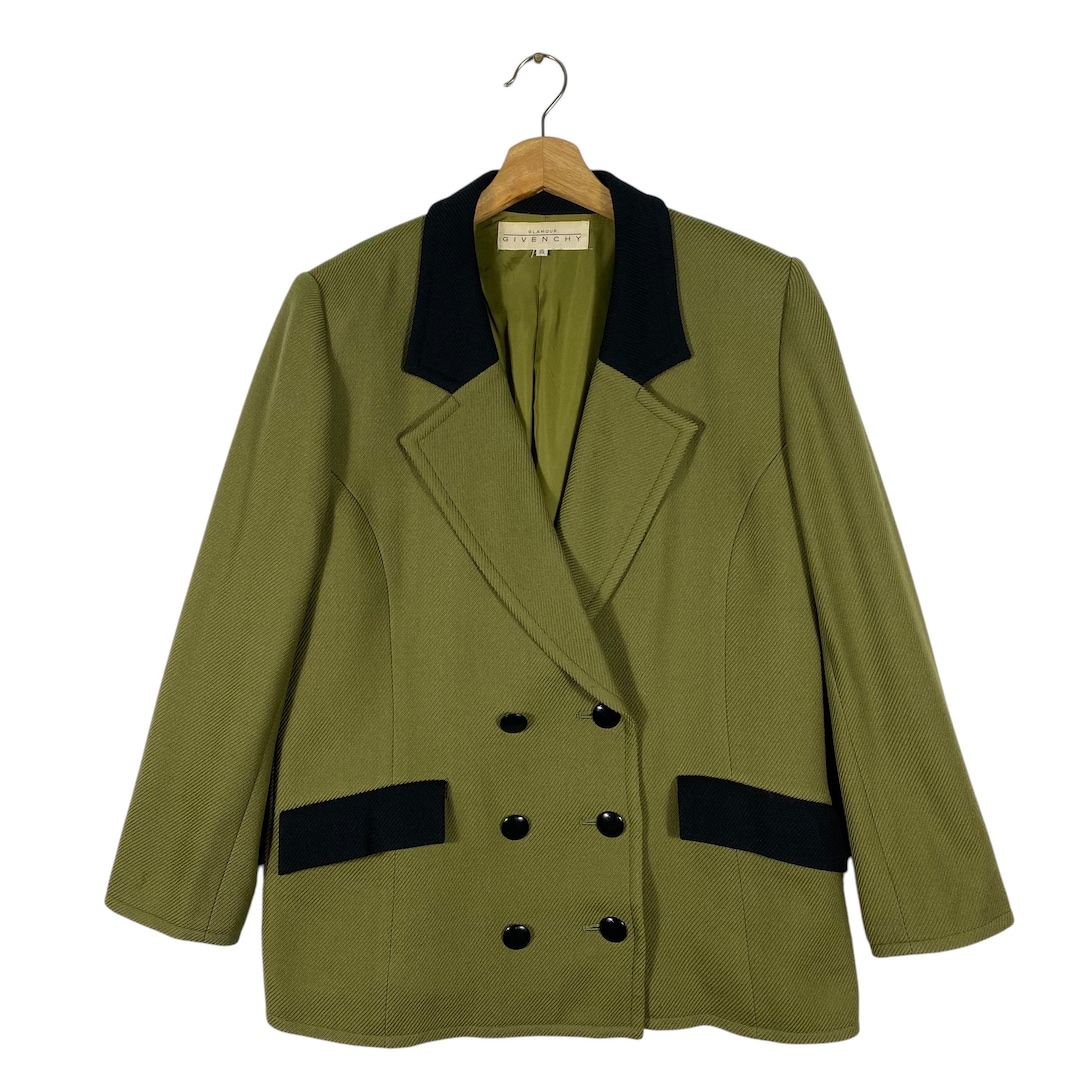 Givenchy Glamour Blazer Size 15 (M) Green/black Colour - Etsy