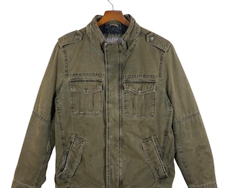 Large Vintage 60s Canadian Army Military Field Bush Jungle Jacket