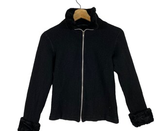 Vintage Cabane De Zucca Casual Wool Men's Jacket Zucca Designer