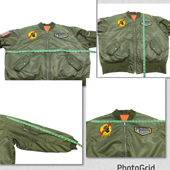 Reversible Military Style Bomber Jacket - Army Green - XXL - Etsy