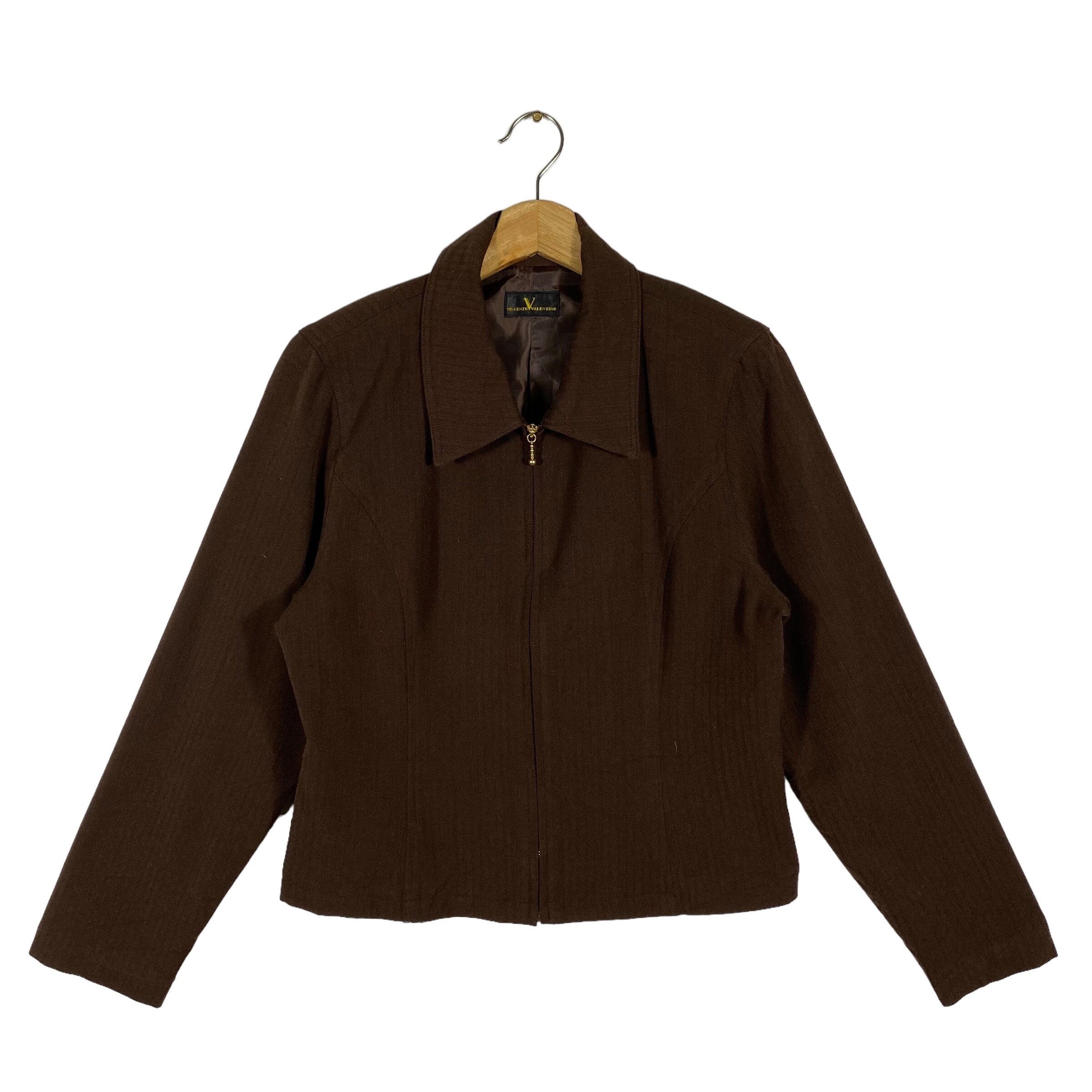 Vintage Vincenzo Valentino Light Jacket S Size Brown Colour - Etsy