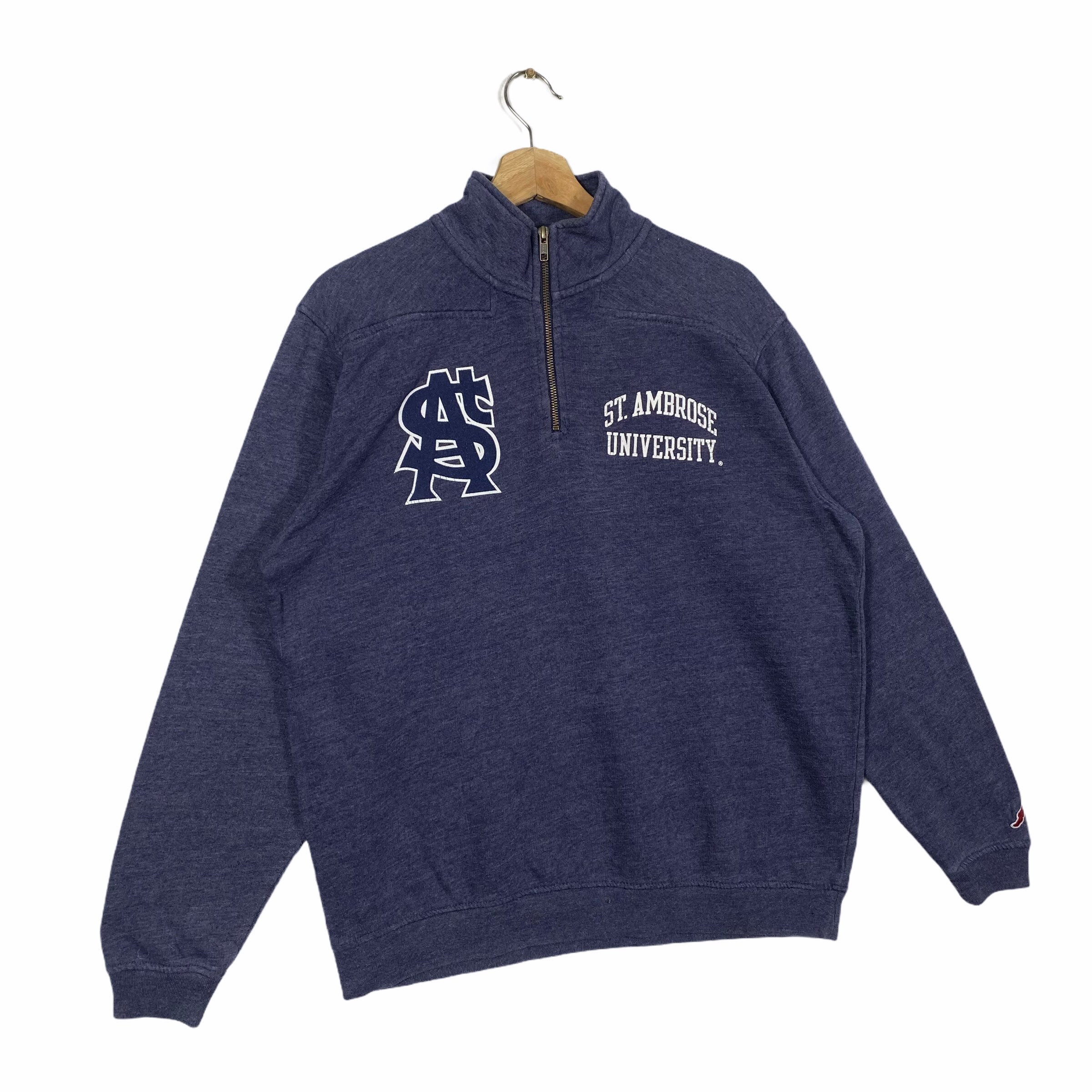 Vintage St. Ambrose University Half Zip Sweatshirt M Size - Etsy