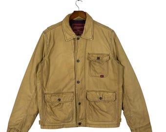 vintage Abercrombie & Fitch couverture en laine doublée en toile A-92 veste de corvée taille M couleur marron
