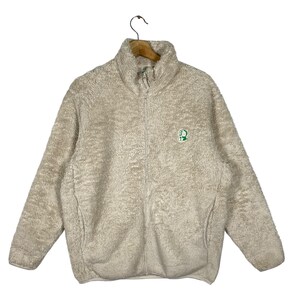 Japanese Brand X Doraemon Fleece Zipper Jacket M Size Cream Colour