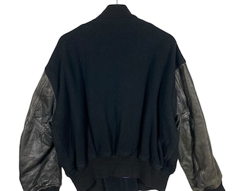 Vintage 90s Nicole Club for Men Varsity Jacket L Size Black Vintage 90s Nicole Club for Men Varsity Jacket L Size Black