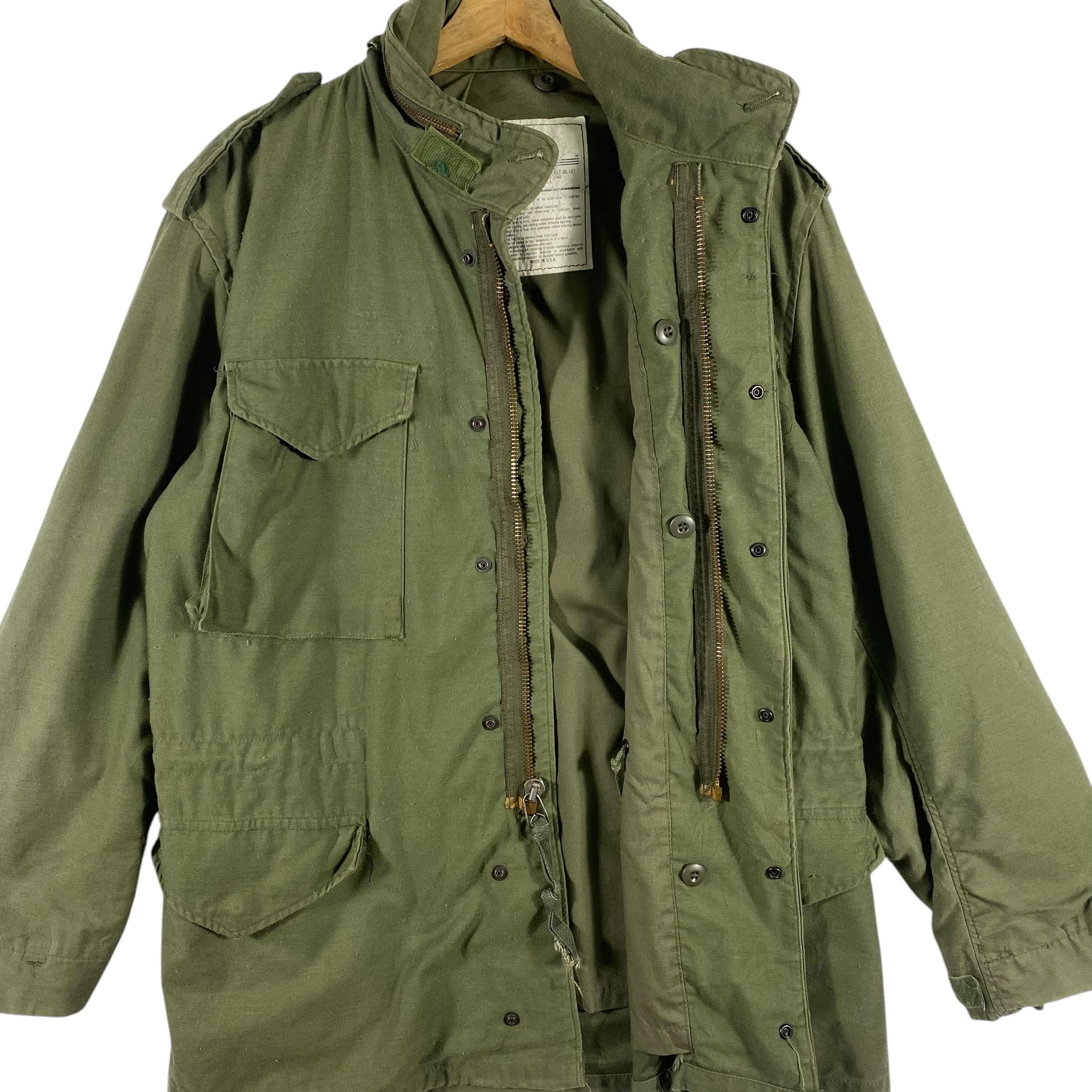 Vintage Alpha Industries Olive Military Made in Usa M65 OG-107