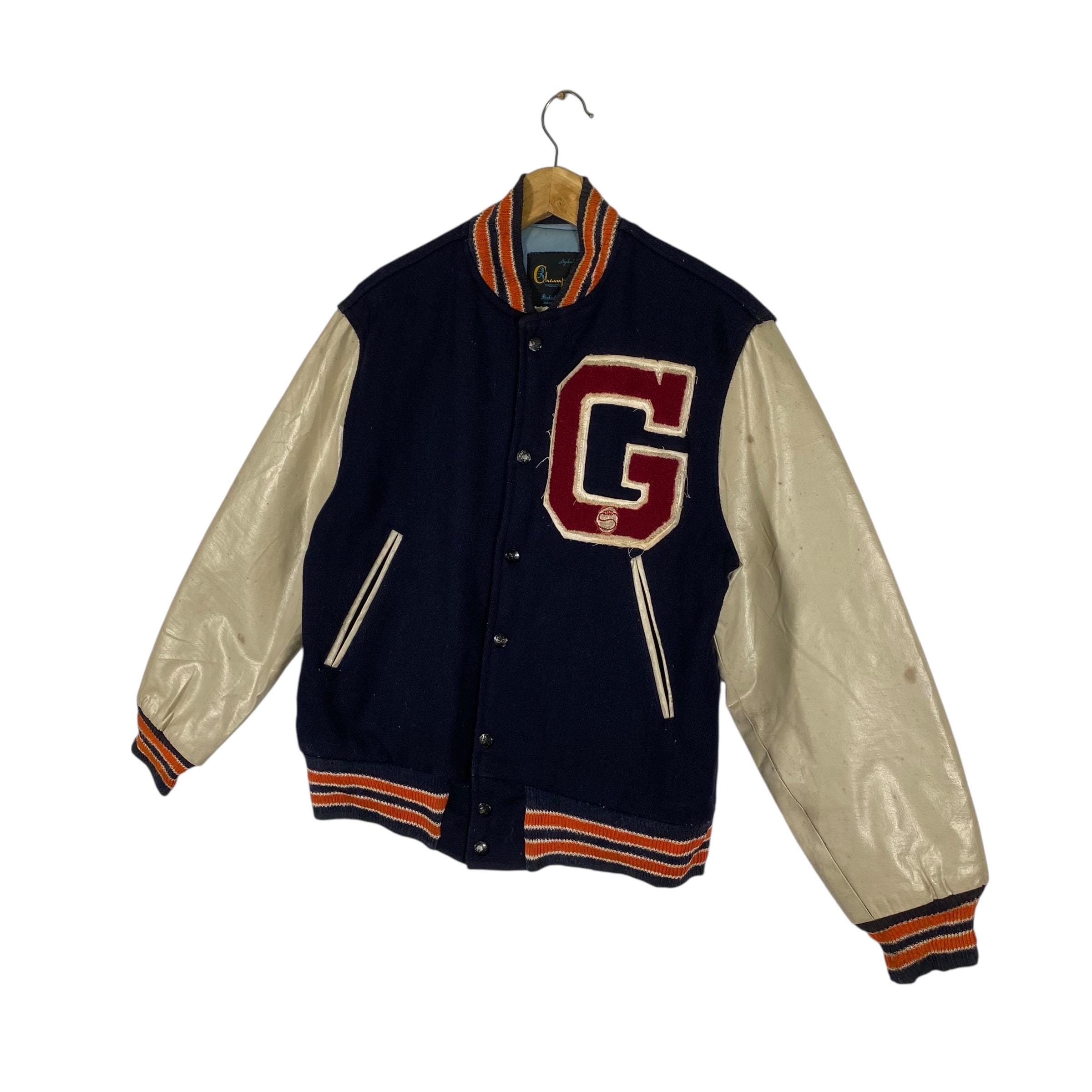 Vintage 50s 60s Champion Running Man Labelled Varsity Jacket M