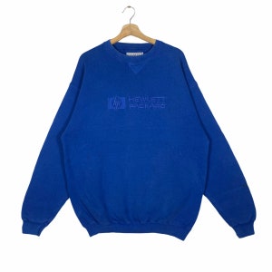 Vintage HP Hewlett Packard Sweatshirt L Size  Blue Colour