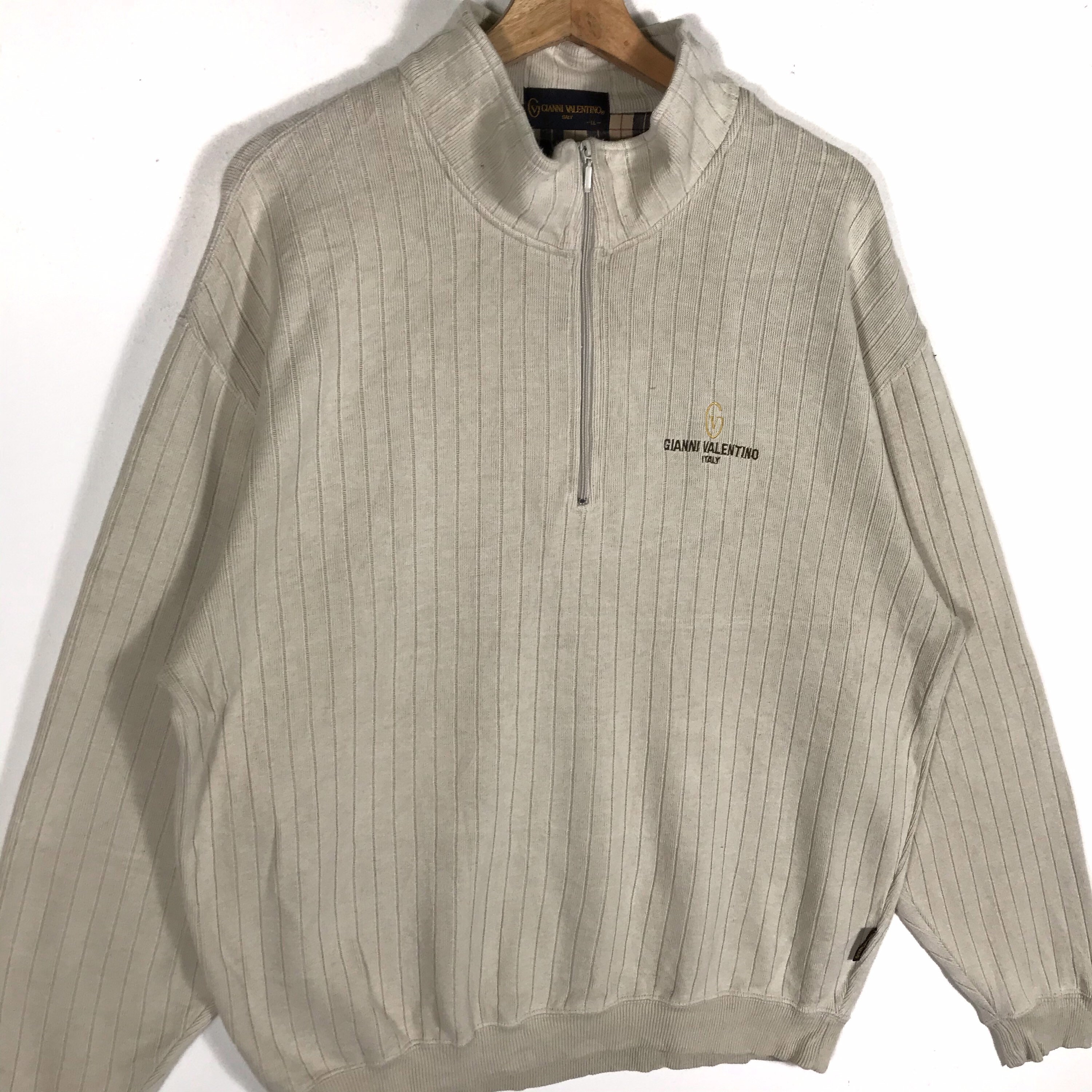 【VALENTINO】1990s Half Jip Logo S/S Knit VALENTINO】1990s Half Jip Logo S/S Knit VALENTINO】1990s