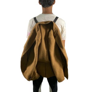 Monkey Time Wool Long Jacket M Size Brown Colour