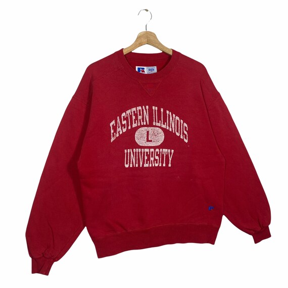 Vintage 90s Eastern Illinois University Sweatshirt L Size but Fit to M Size Red Color Etsy UK