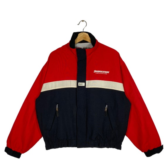 Vintage Blizzak Bridgestone Zipper Jacket L Size Black/red