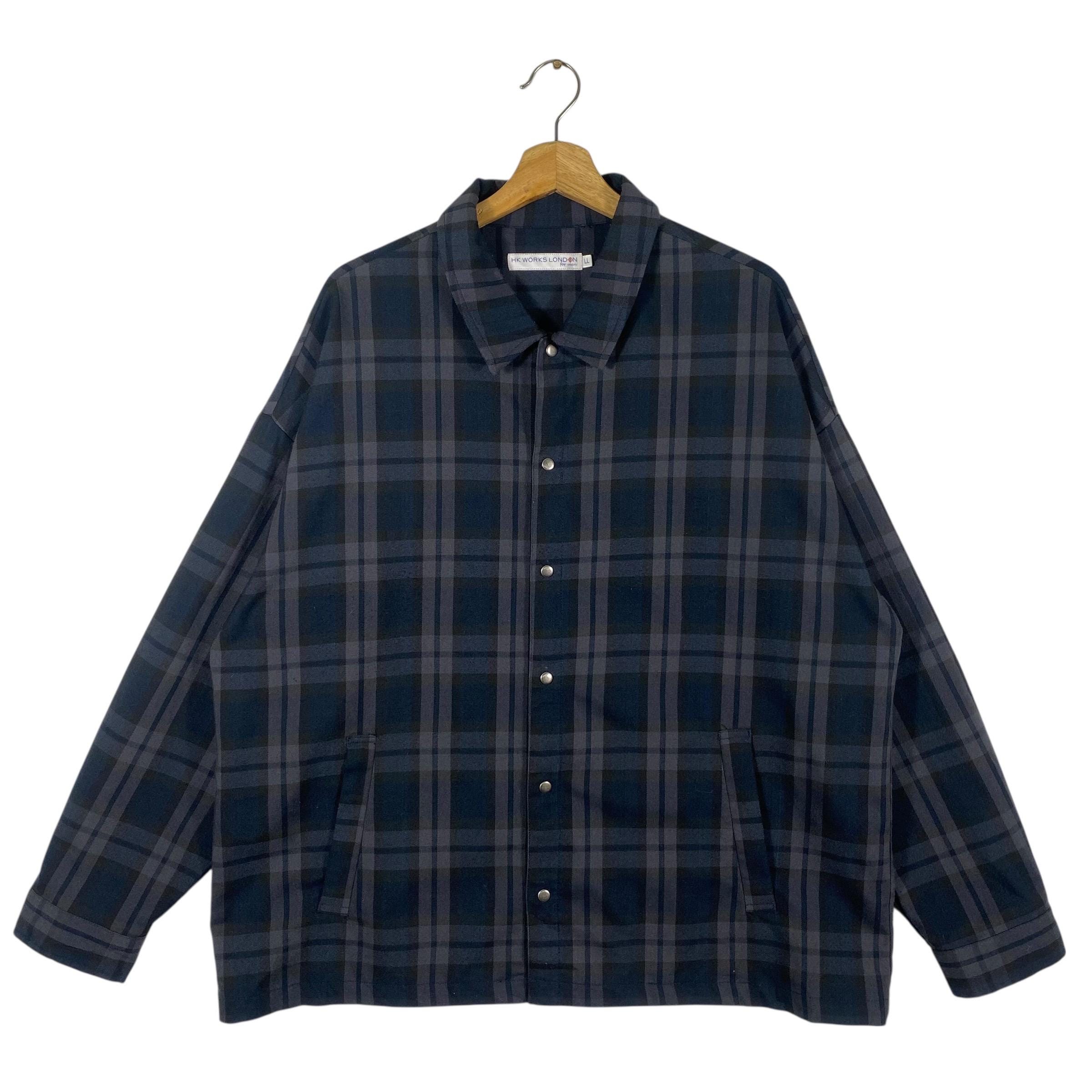 Hk Works London for Men Plaid Light Jacket L Size (fit XL 