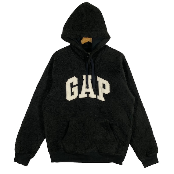 Vintage Gap Fleece Hoodie Sweatshirt M Size Black Colour - Etsy