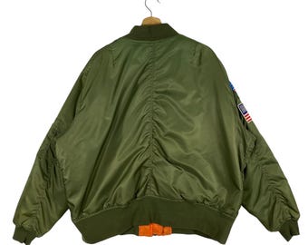 Reversible Military Style Bomber Jacket - Army Green - XXL - Etsy