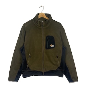 Vintage Lowe Alpine Fleece Zipper L Size But To Fit M Size Brown/black Colour