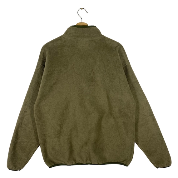 Vintage 90s Helly Hansen Fleece Zipper Jacket - Army Green (XL