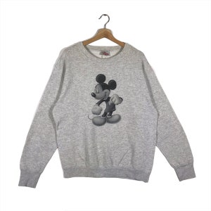 Felpa Vintage Mickey Mouse Taglia L Colore Grigio
