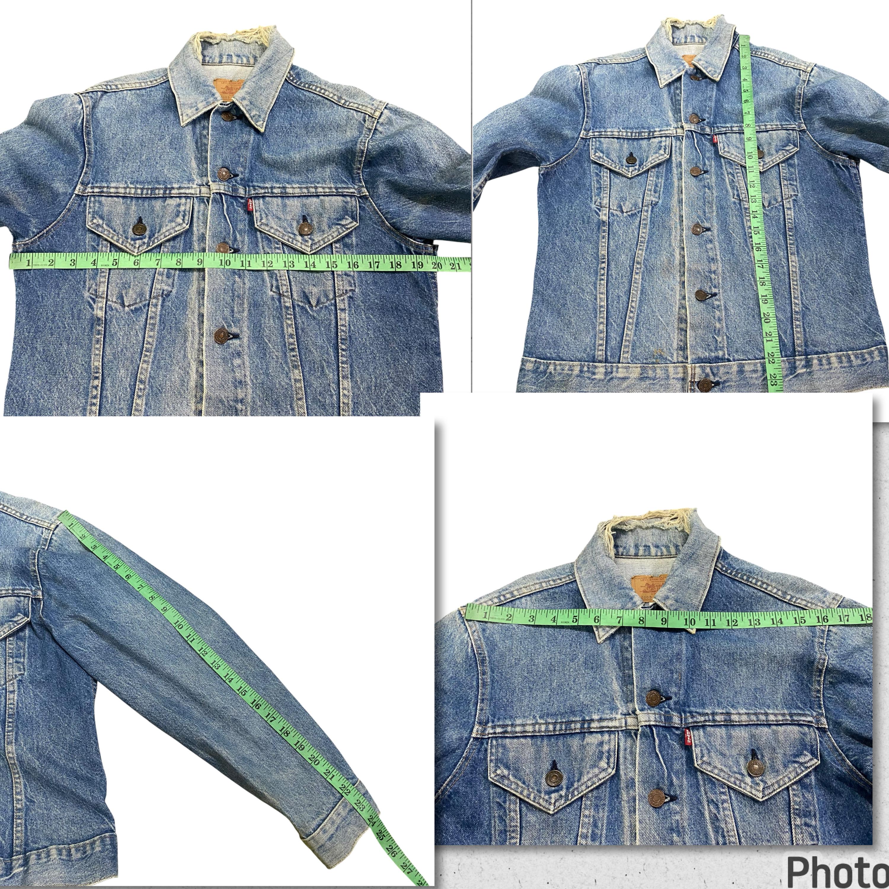 Vintage Levis Denim Truckers Jacket 70505-0217 Size 38 Blue Colour