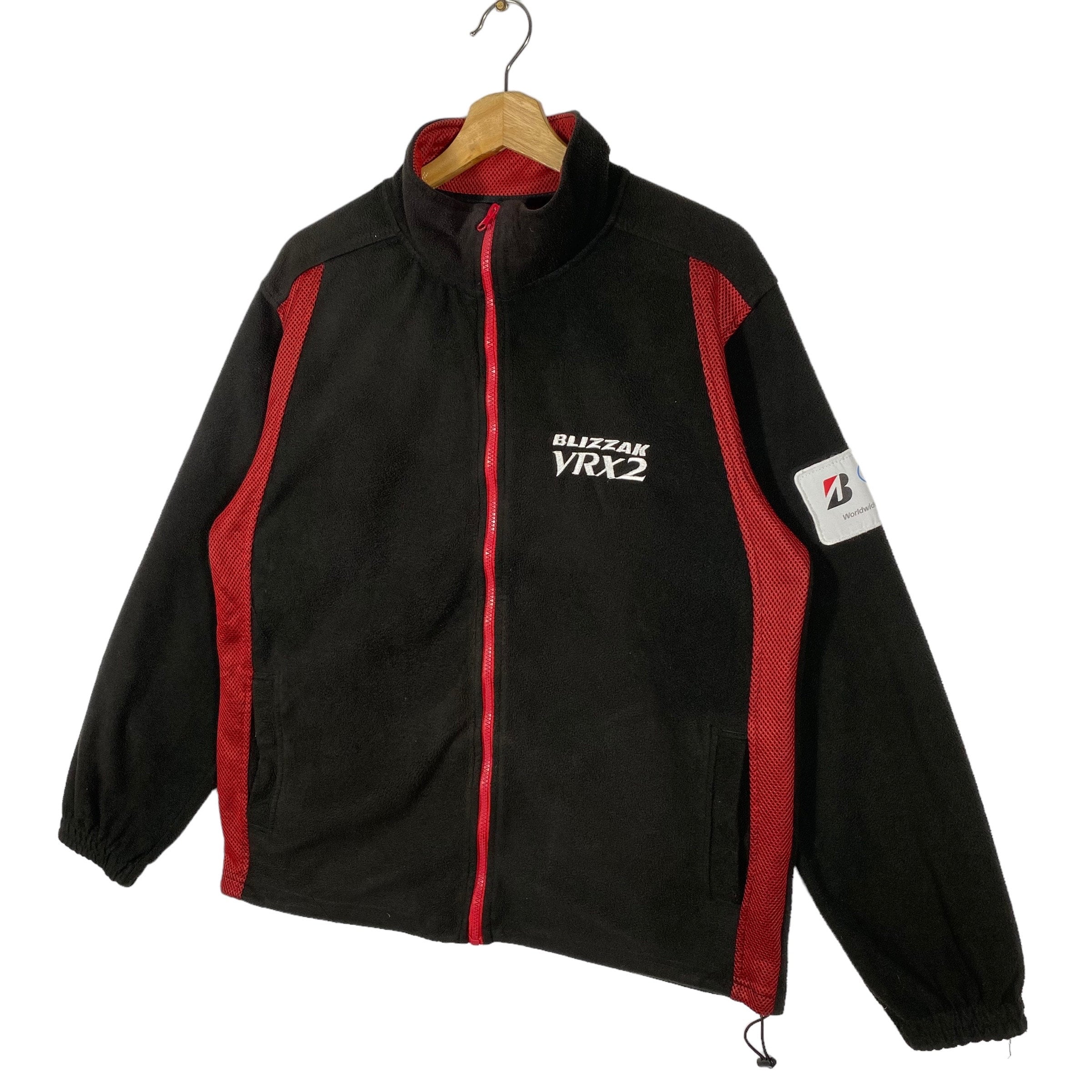 Vintage Blizzak Vrx2 Fleece Zipper Jacket M Size Black/red Colour