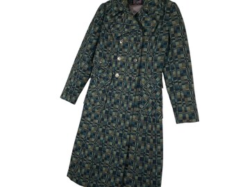 60s ELGEE London Vintage Tweed Coat 英国製 Vintage 60s Elgee of London Wool Long Button Jacket Size XS/S