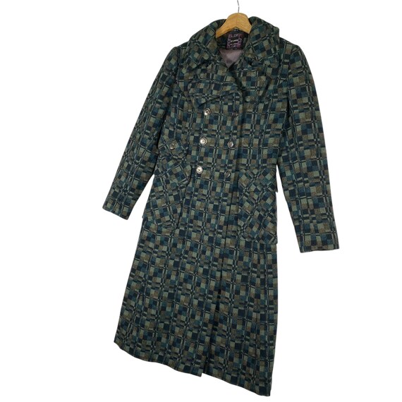 Vintage 60s Elgee of London Wool Long Button Jacket Size XS/S