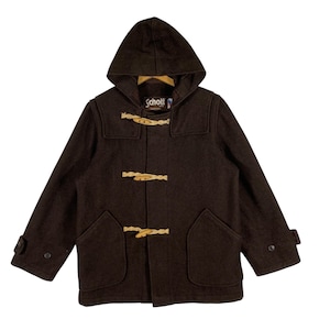 Vintage Schott Duffle Coat Jacket S Size Brown Colour
