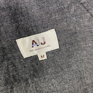 Vintage 90s Alexander Julian Chambray Button Jacket M Size image 8
