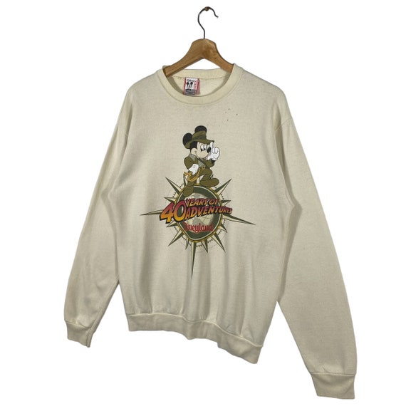 Vintage 90s Disney Mickey Mouse Indiana Jones Sweatshirt M Size