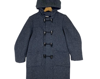 Vtg 1950s Stone-dri Cream Wool WW2 Royal Navy Short Duffle Coat