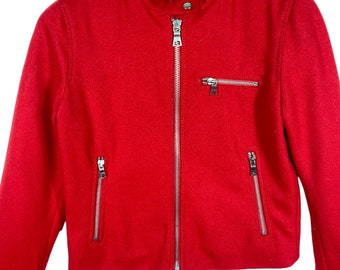 Vintage Gap Wool Zipper Jacket XS Size Red Colour - Etsy