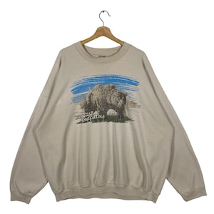 Moletom Vintage Big Bear Outfitters Tamanho XXL Cor Marrom