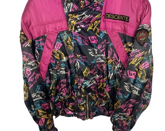 Vintage 90s Descente Ski Hoodie Jacket M Size Multicolour - Etsy