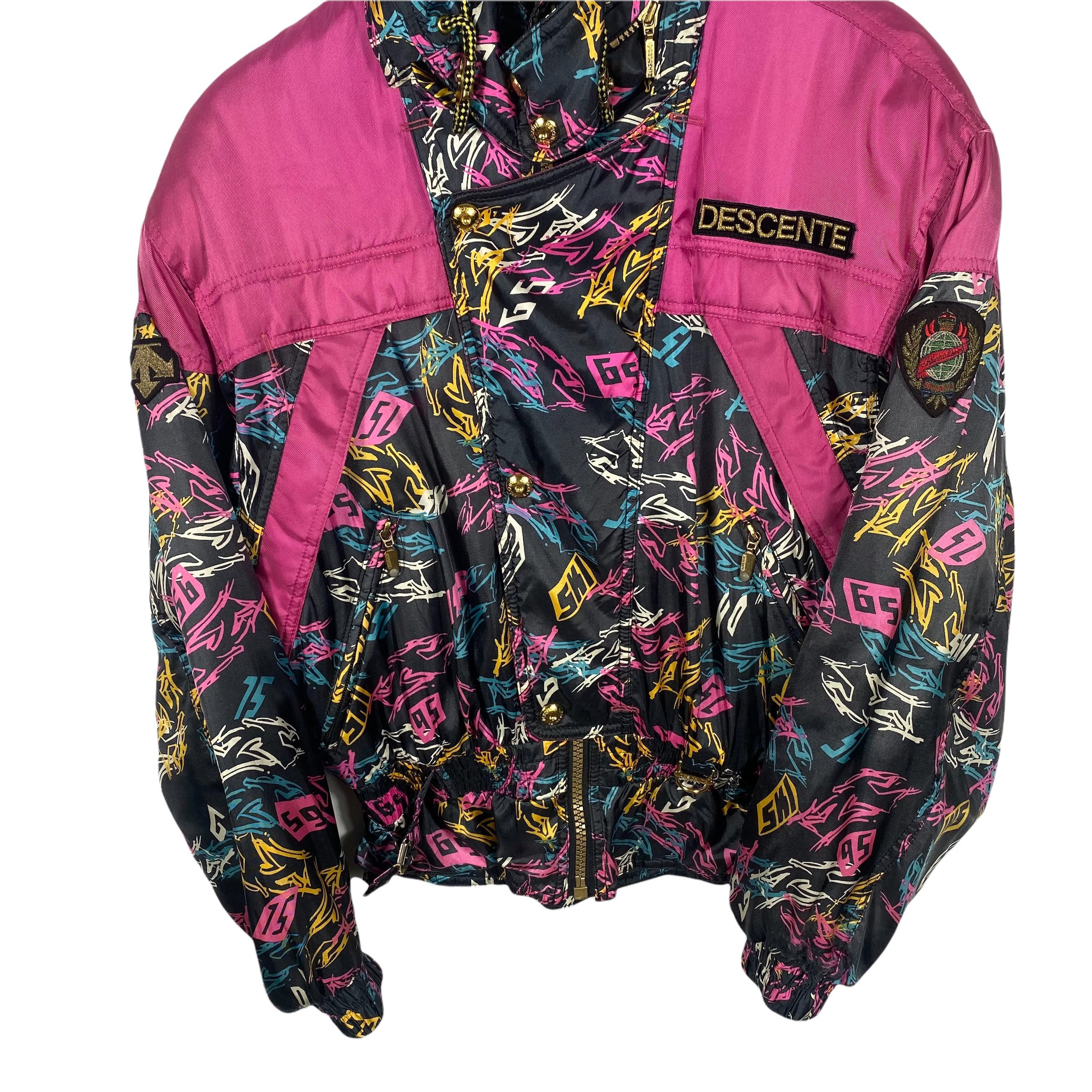 Vintage 90s Descente Ski Hoodie Jacket M Size Multicolour - Etsy