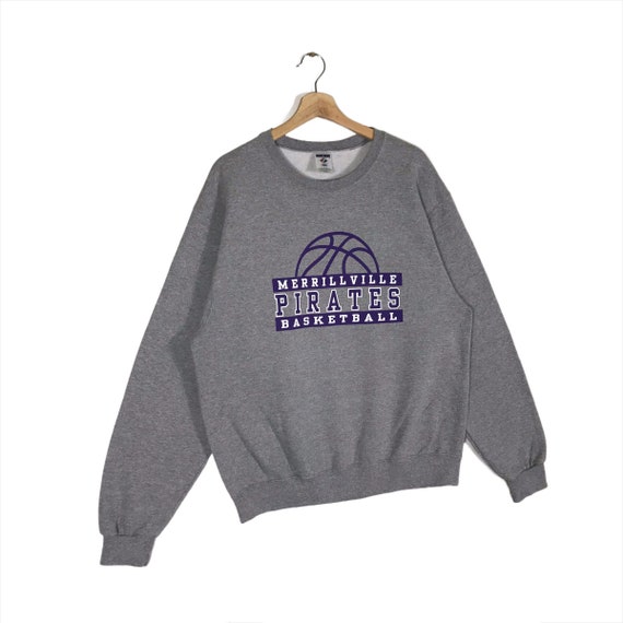 Vintage Merrillville  Pirates Basketball Sweatshi… - image 3