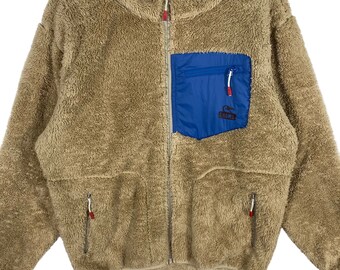Vintage Chums Fleece Zipper Jacket M Size Brown Colour - Etsy