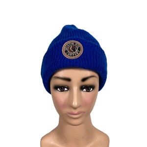 Vintage 90s Brixton Beanie Unisex Blue Colour