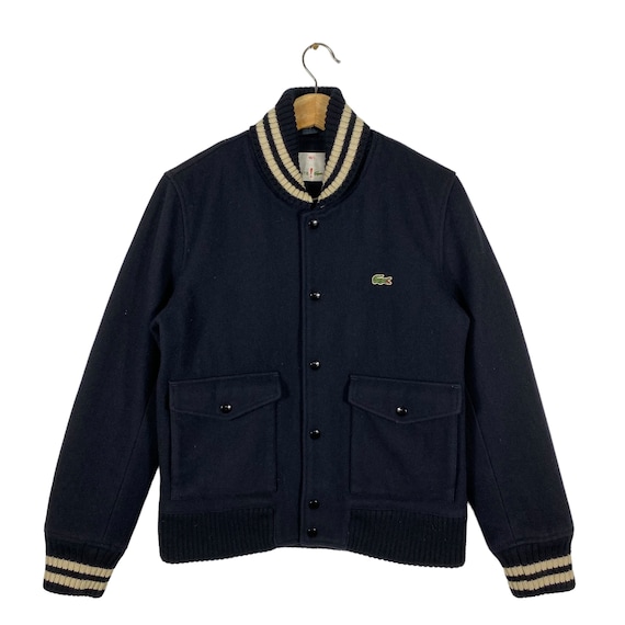 Vintage Lacoste Varsity Bomber Wool Jacket Size 48 3 M Colour